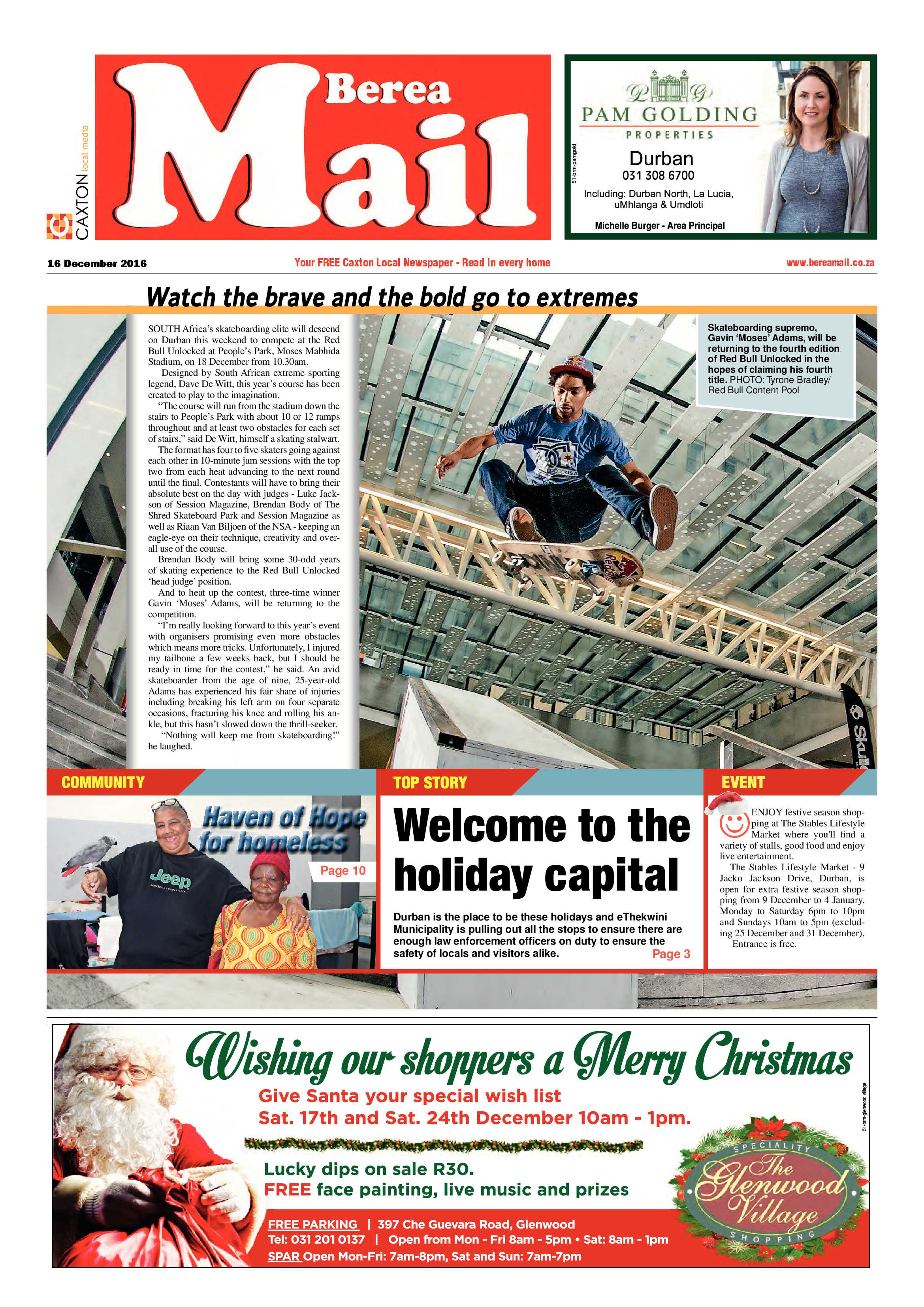 Berea Mail 16 December 2016 page 1