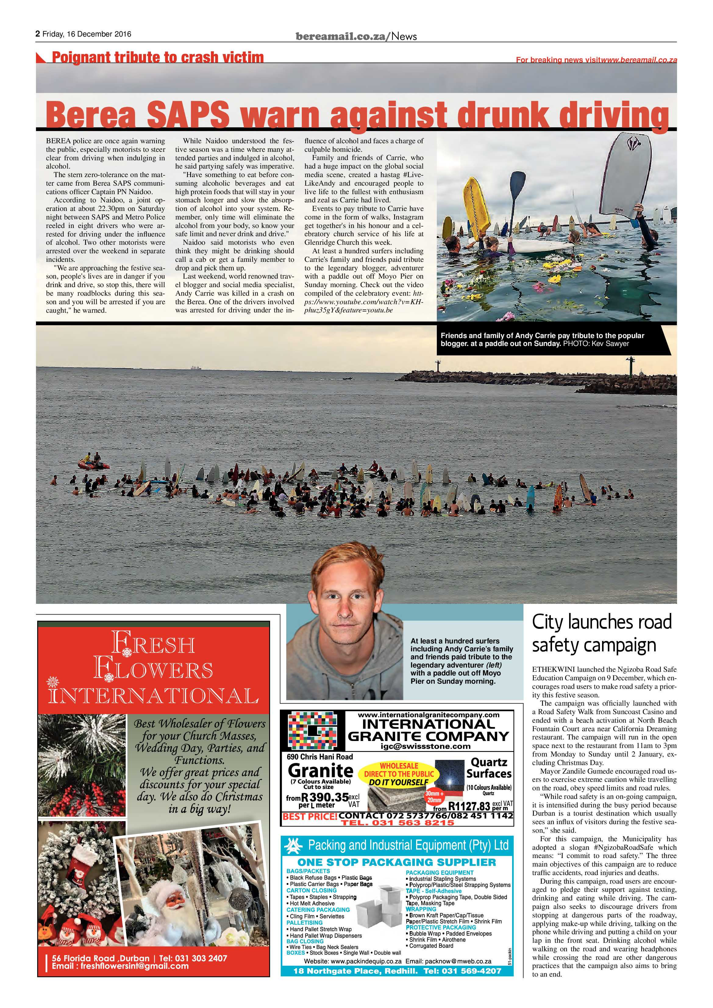Berea Mail 16 December 2016 page 2