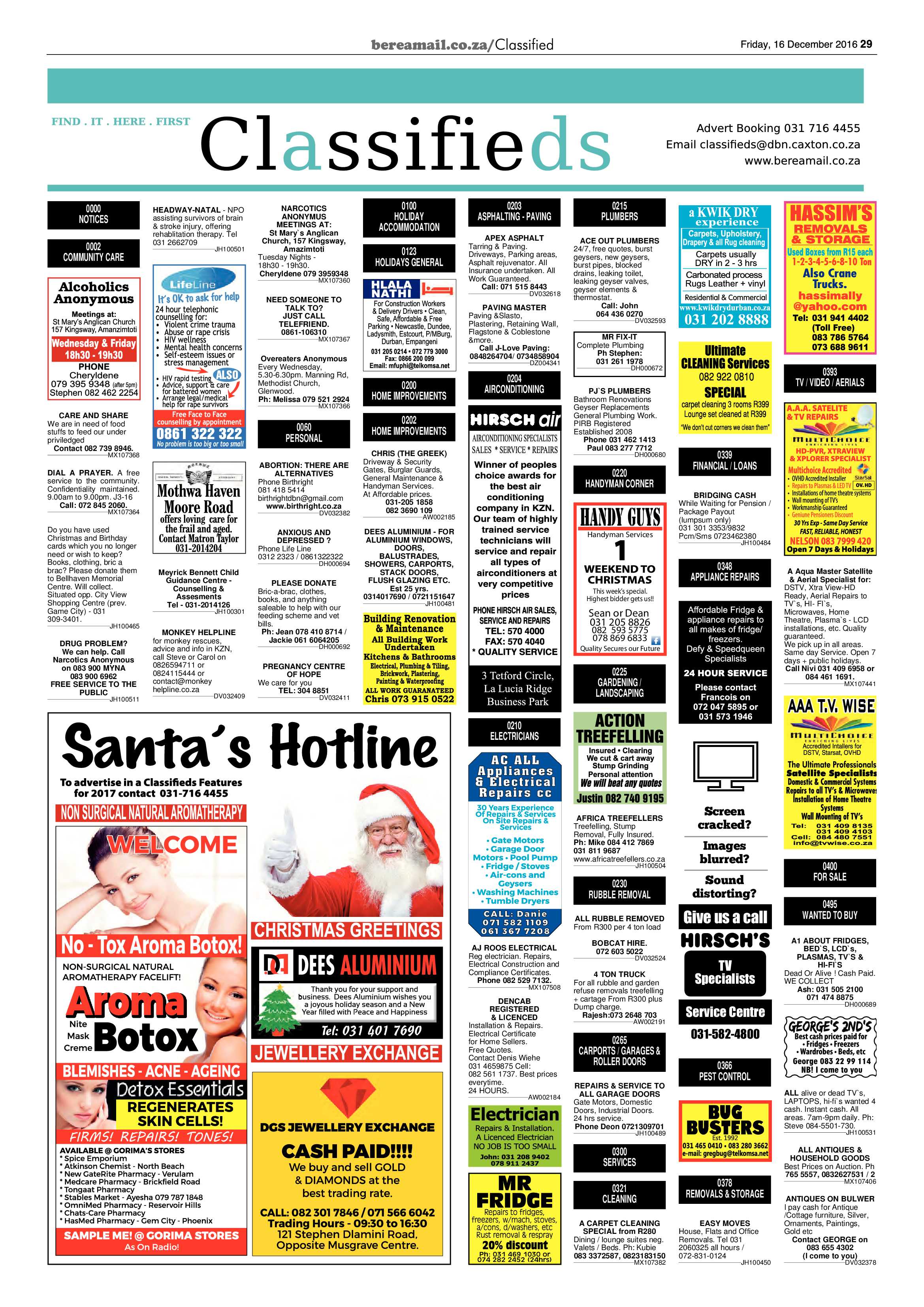 Berea Mail 16 December 2016 page 29