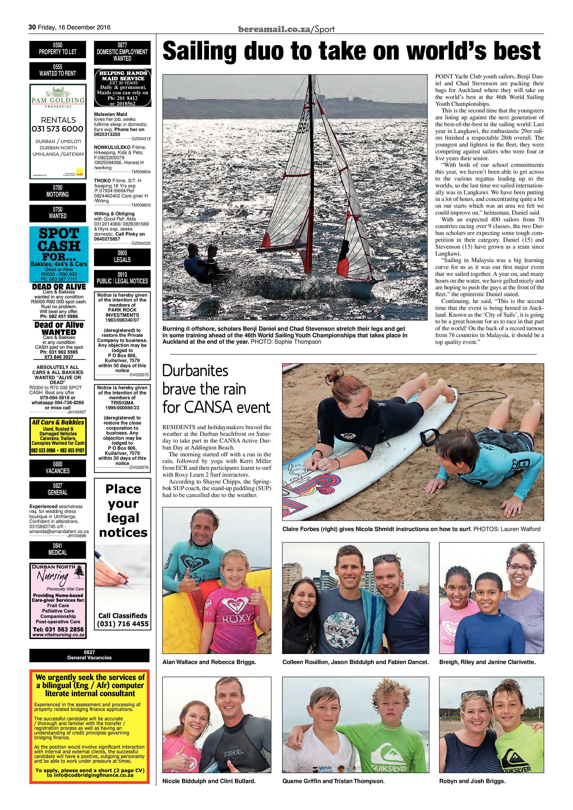 Berea Mail 16 December 2016 page 30