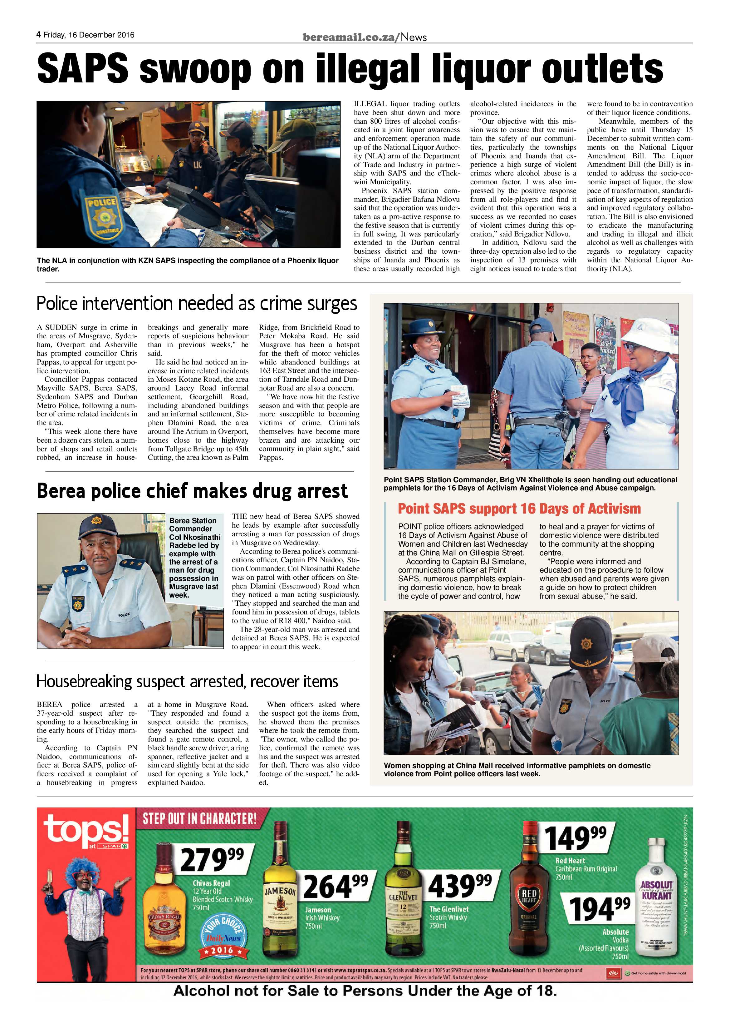 Berea Mail 16 December 2016 page 4