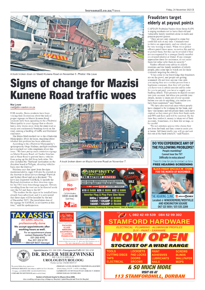 Berea Mail 24 November 2023 page 3