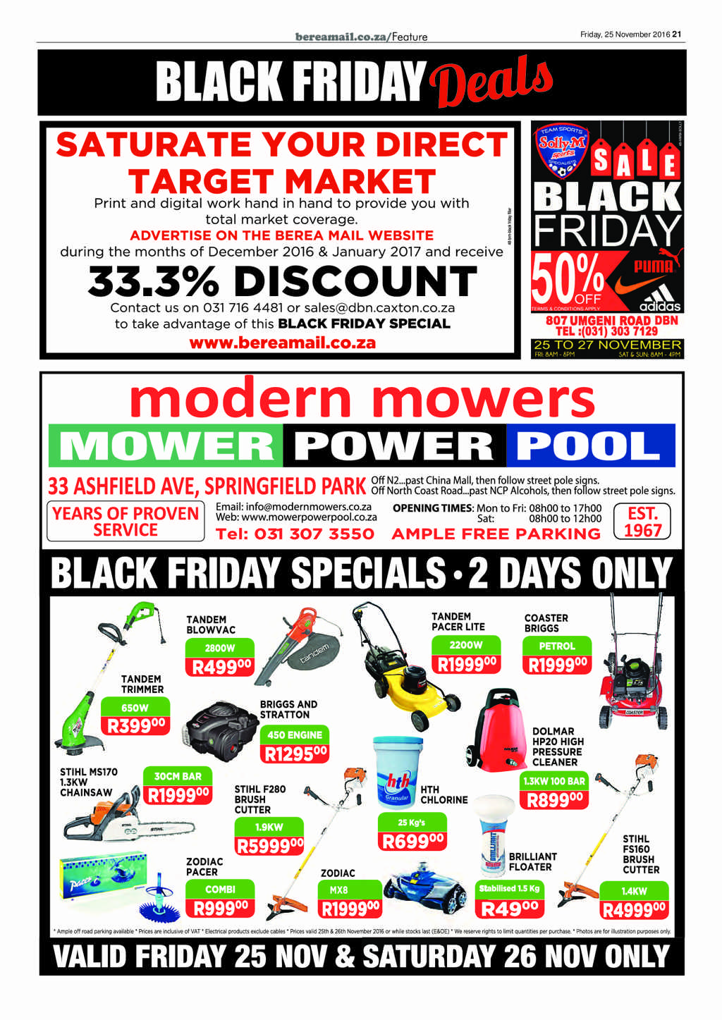 Berea Mail 25 November 2016 page 21