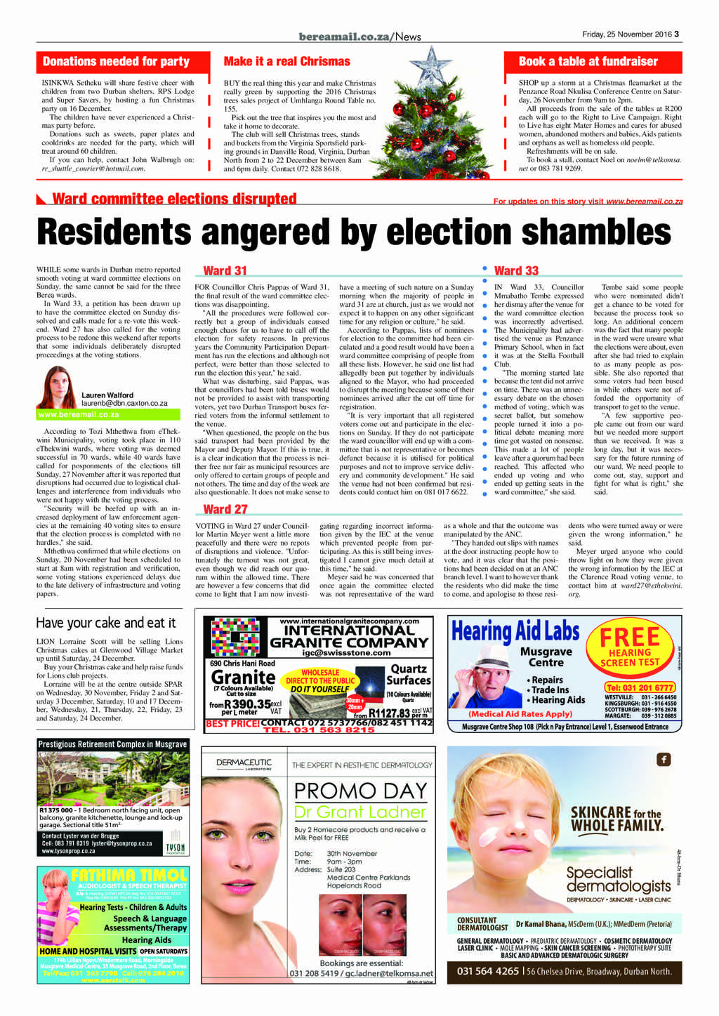Berea Mail 25 November 2016 page 3