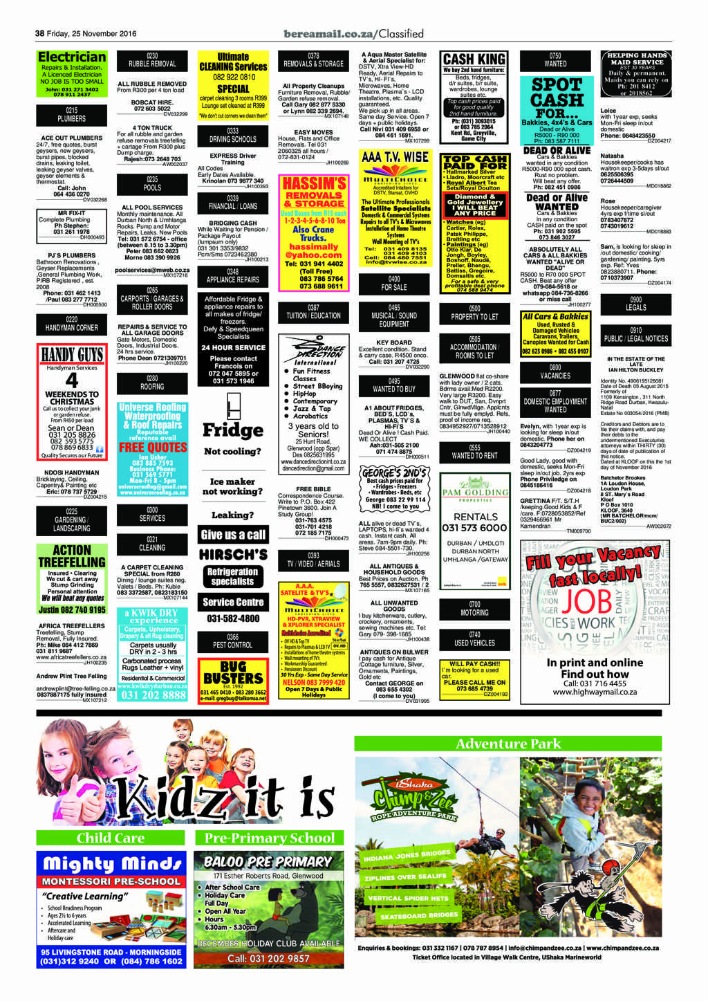 Berea Mail 25 November 2016 page 38