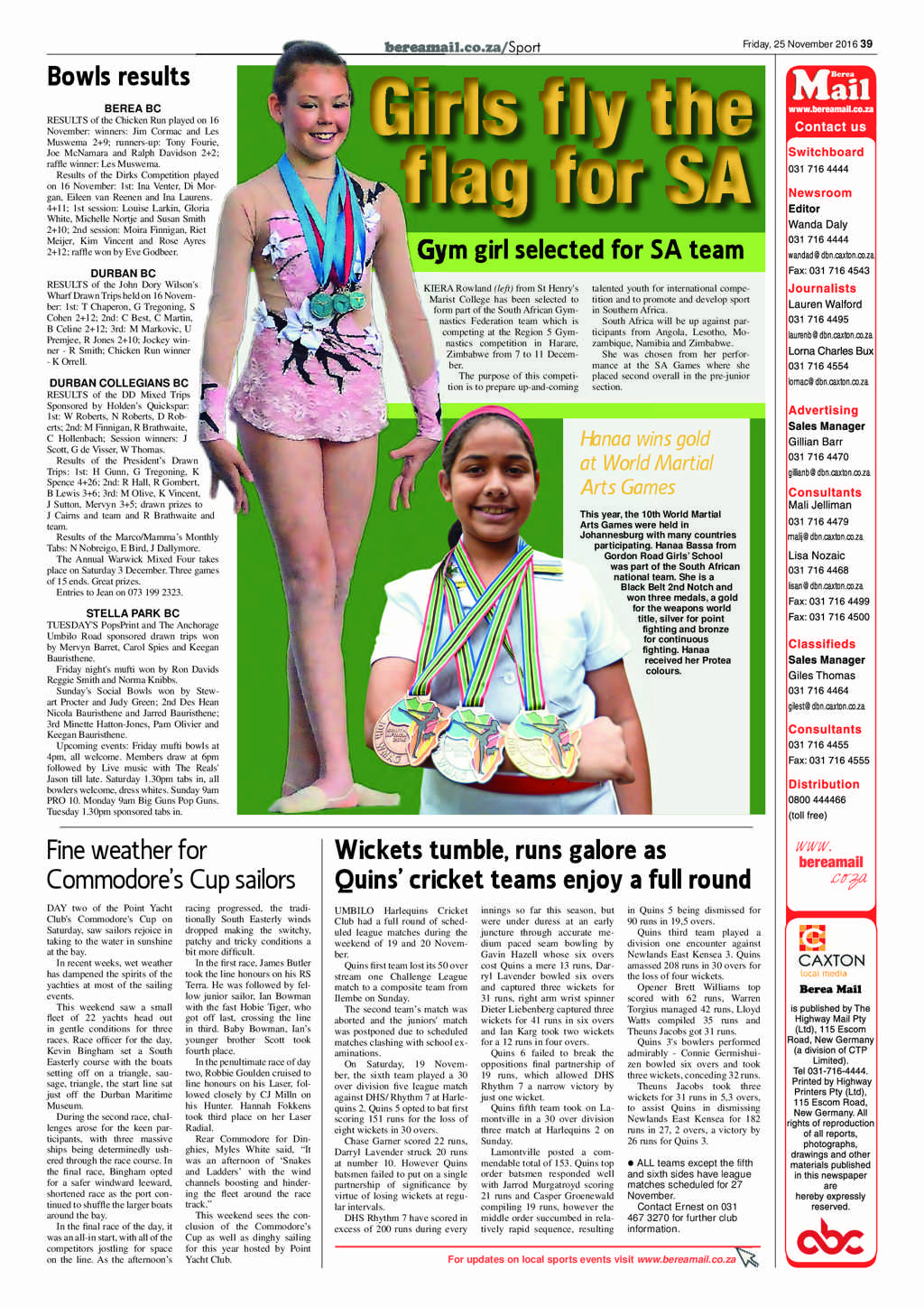 Berea Mail 25 November 2016 page 39