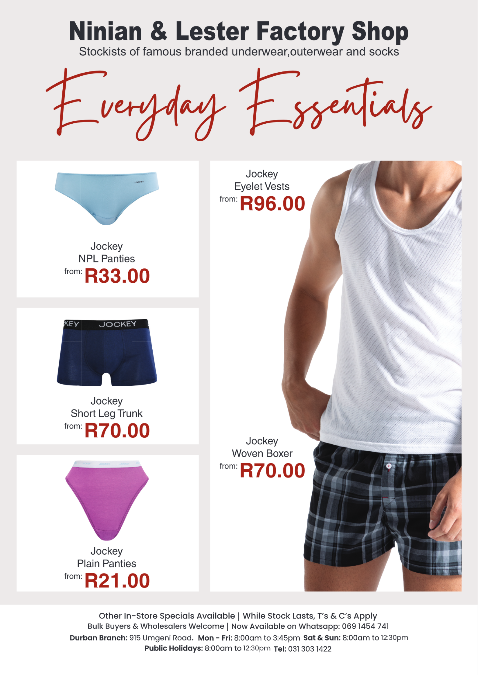 Ninian & Lester Factory Shop page 2