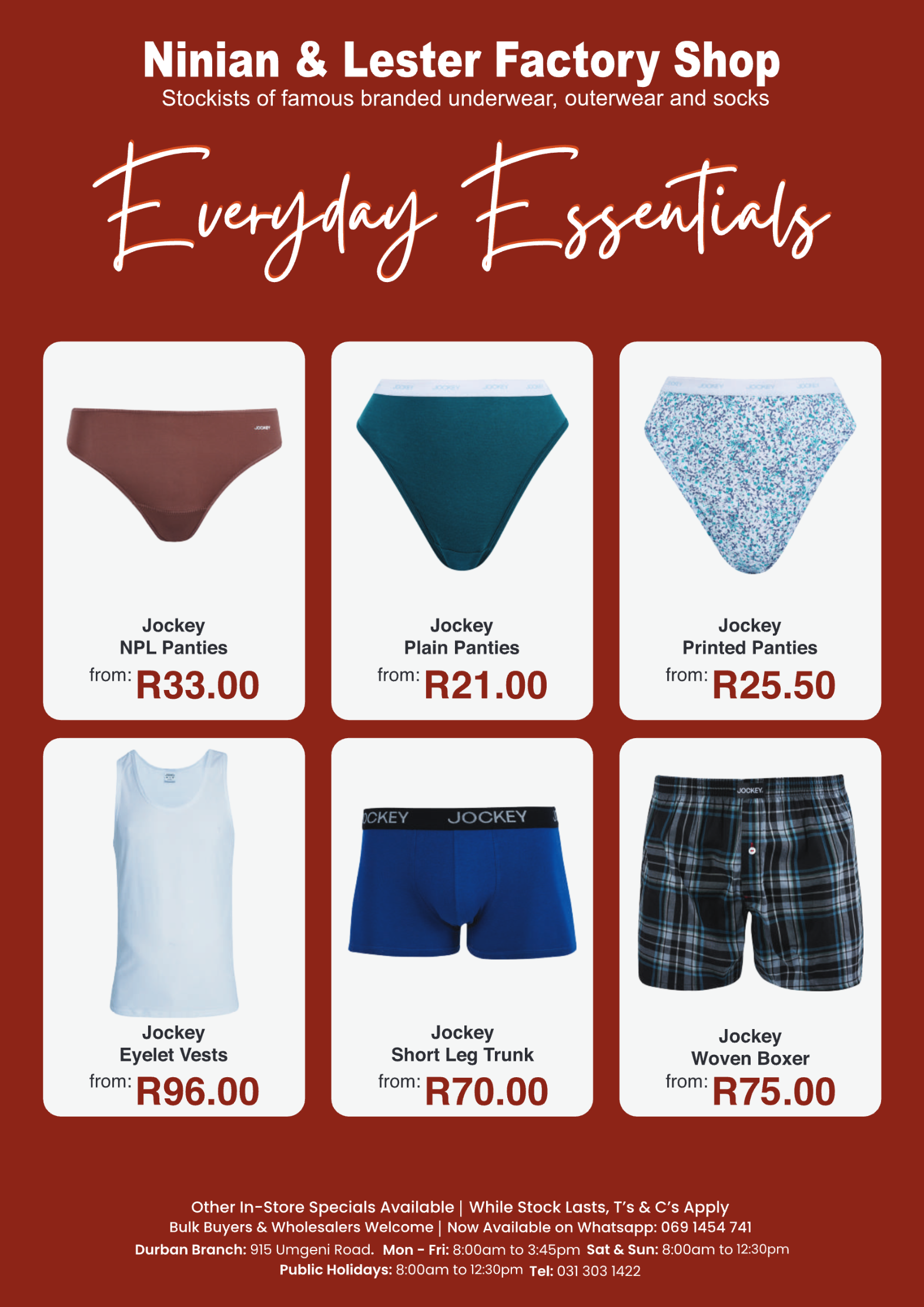 Ninian & Lester Factory Shop Month End Sale page 2