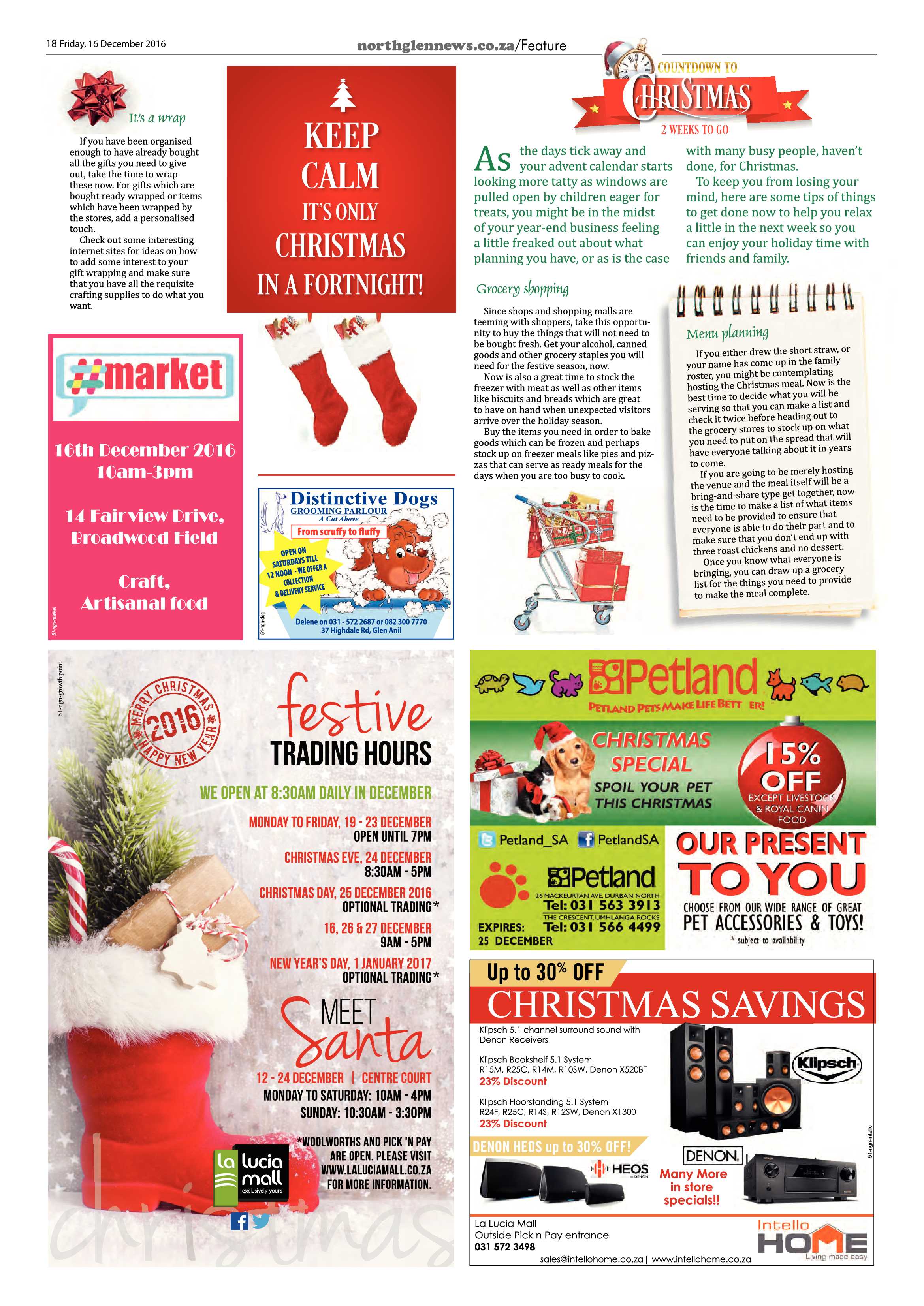Northglen News 16 December 2016 page 18
