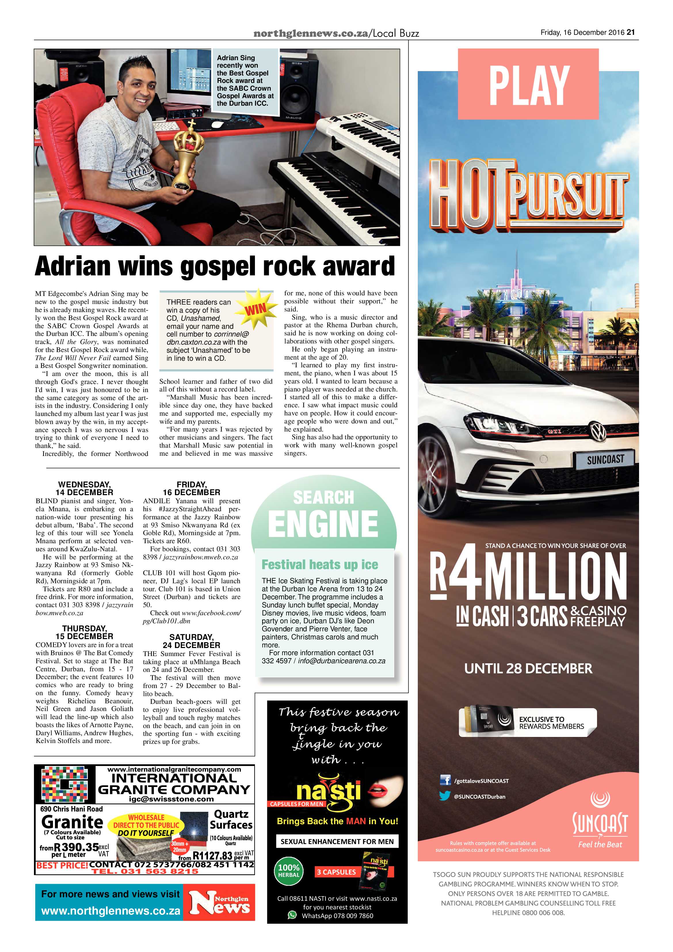 Northglen News 16 December 2016 page 21