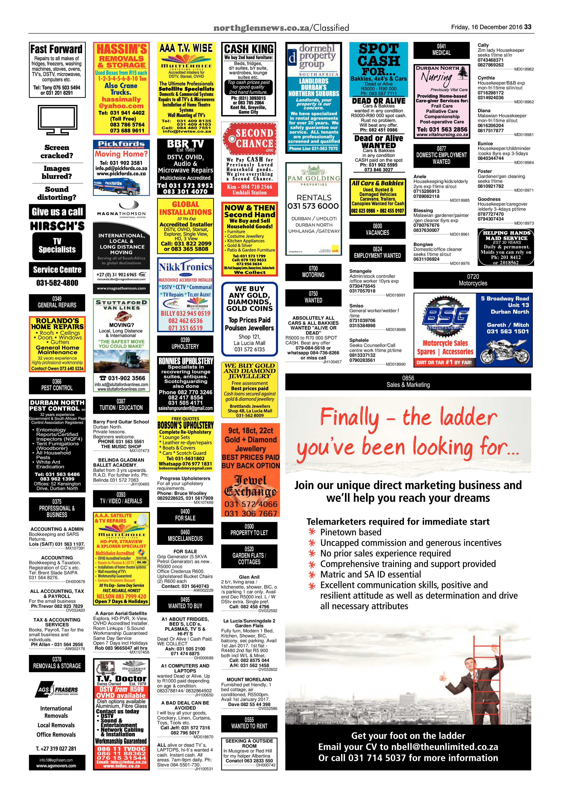 Northglen News 16 December 2016 page 33